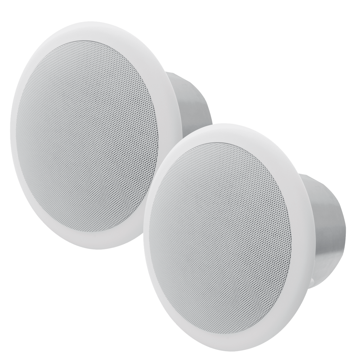 Speco 6.5" UL Listed Metal Back Can Speakers w/70V Transformer, Bracket, Pair (SPE-SP6NXCTUL)