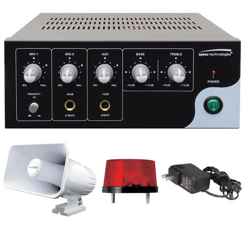 Speco Digital Deterrent Audio Kit, Includes PVL15A,SPC15RP, SFR12 & PSW5 (SPE-DDK2)