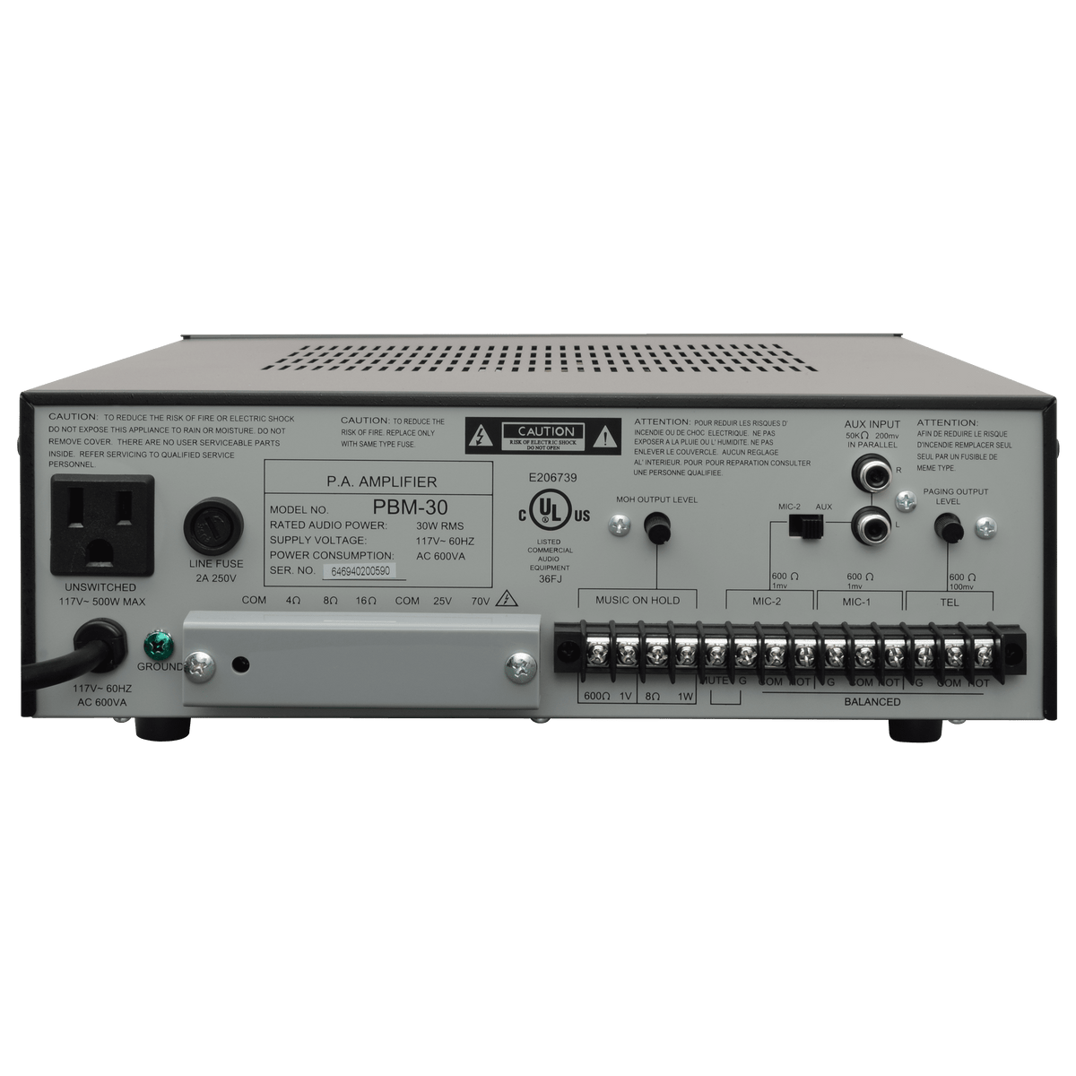 Speco 30W Contractor Series PA Amplifier (SPE-PBM30)
