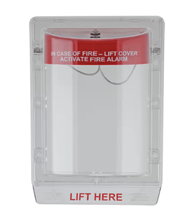 Cubierta protectora STI Stopper II con bocina y espaciador transparente, etiqueta de fuego (STI-1130)