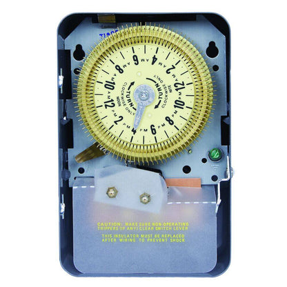 Intermatic 24-Hour Mechanical Time Switch, 125 VAC, 60Hz, SPDT, Indoor Enclosure (T1905)