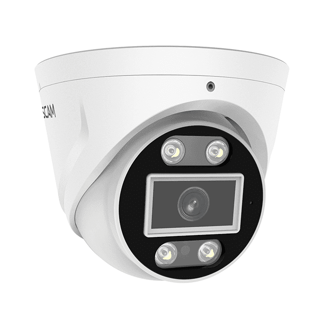 Foscam 8MP 4K IP Turret Camera, PoE, Google, Alexa, AI Support (T8EP)