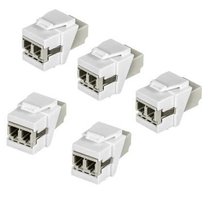Conector acoplador Keystone de fibra óptica dúplex LC TRENDnet (paquete de 5) (TC-K05LC)