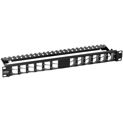 TRENDnet 24-Port Blank Angled Keystone 1U Patch Panel (TC-KP24SA)