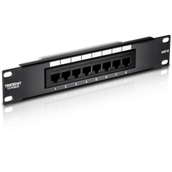 Panneau de brassage non blindé TRENDnet 8 ports CAT6 (25,4 cm de large) (TC-P08C6)