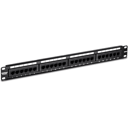 Panel de conexión TRENDnet Cat6A blindado de 24 puertos y 1U