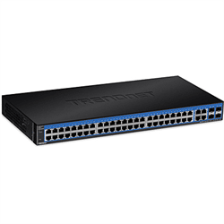 Conmutador web inteligente TRENDnet de 52 puertos Gigabit, 48 Gigabit, 4 Gig/SFP, HIVE (TEG-524WS)