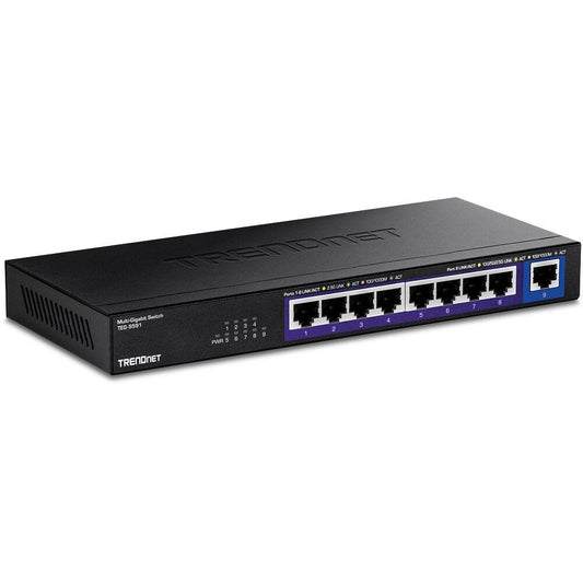 Commutateur multi-Gigabits TRENDnet 9 ports, 8 x 2,5 Gbit/s, 1 x 10 Gbit/s (TEG-S591)