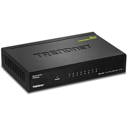 Commutateur de bureau/mural Gigabit GREENnet 8 ports TRENDnet (TEG-S82G)