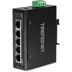 Conmutador industrial Fast Ethernet de 5 puertos TRENDnet para carril DIN (TI-E50)