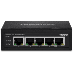 TRENDnet 5 Port Industrial Fast Ethernet DIN Rail Switch (TI-E50)