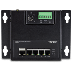 TRENDnet 5 Port Industrial Gigabit PoE+ Wall-Mounted Front Access Switch (TI-PG50F)