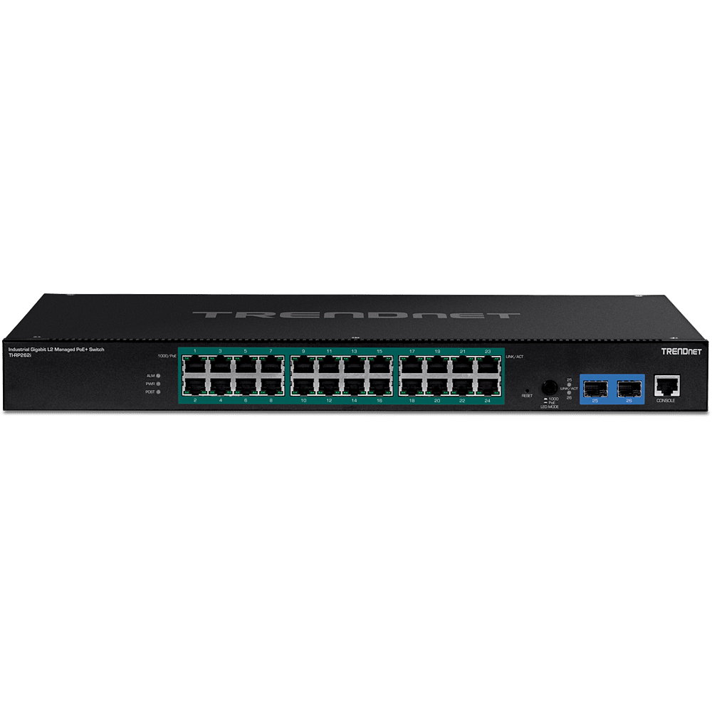 26-Port Industrial Gigabit L2 Managed PoE+ Rackmount Switch (TI-RP262I)