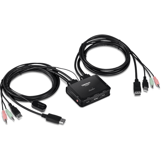 TRENDNet 2 Port 4K DisplayPort KVM Switch (TK-220DPI)