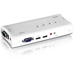 TRENDnet 4 Port USB KVM Switch Kit w/Audio (Include 4 x KVM Cables) (TK-409K)