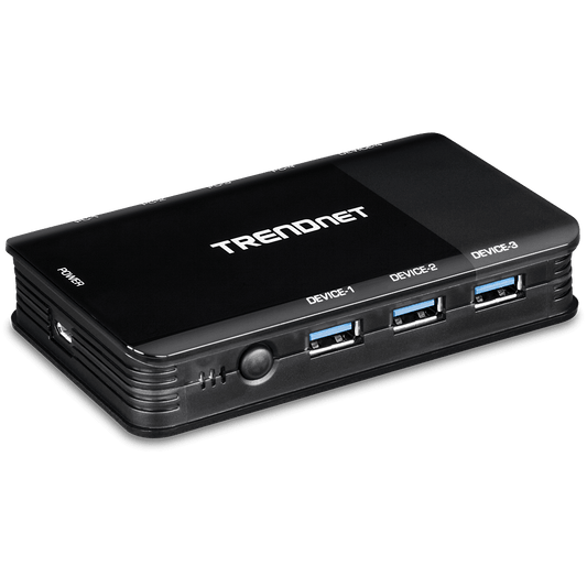 Conmutador compartido USB 3.1 de 4 puertos para computadora TRENDNet 4 (TK-U404)