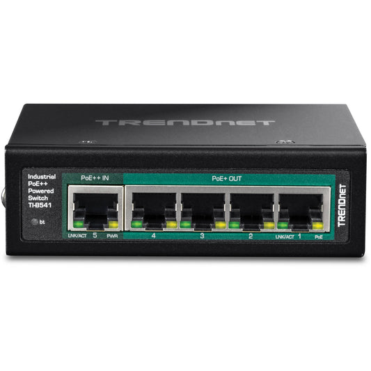 TRENDnet 5 Port Gigabit PoE++ Powered Managed Switch with PoE Passthrough (TPE-B541)