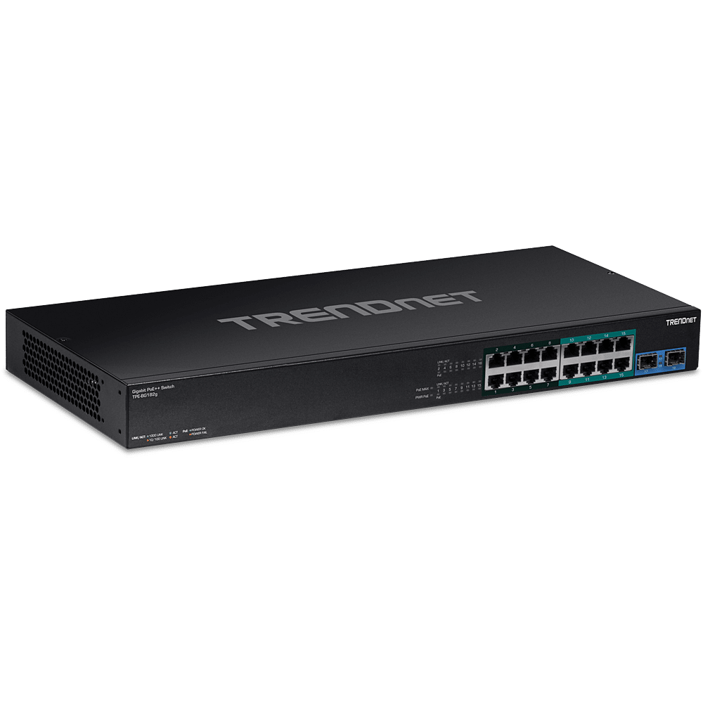 TRENDNet 18 Port Gigabit 4PPoE PoE++ Switch (TPE-BG182G)