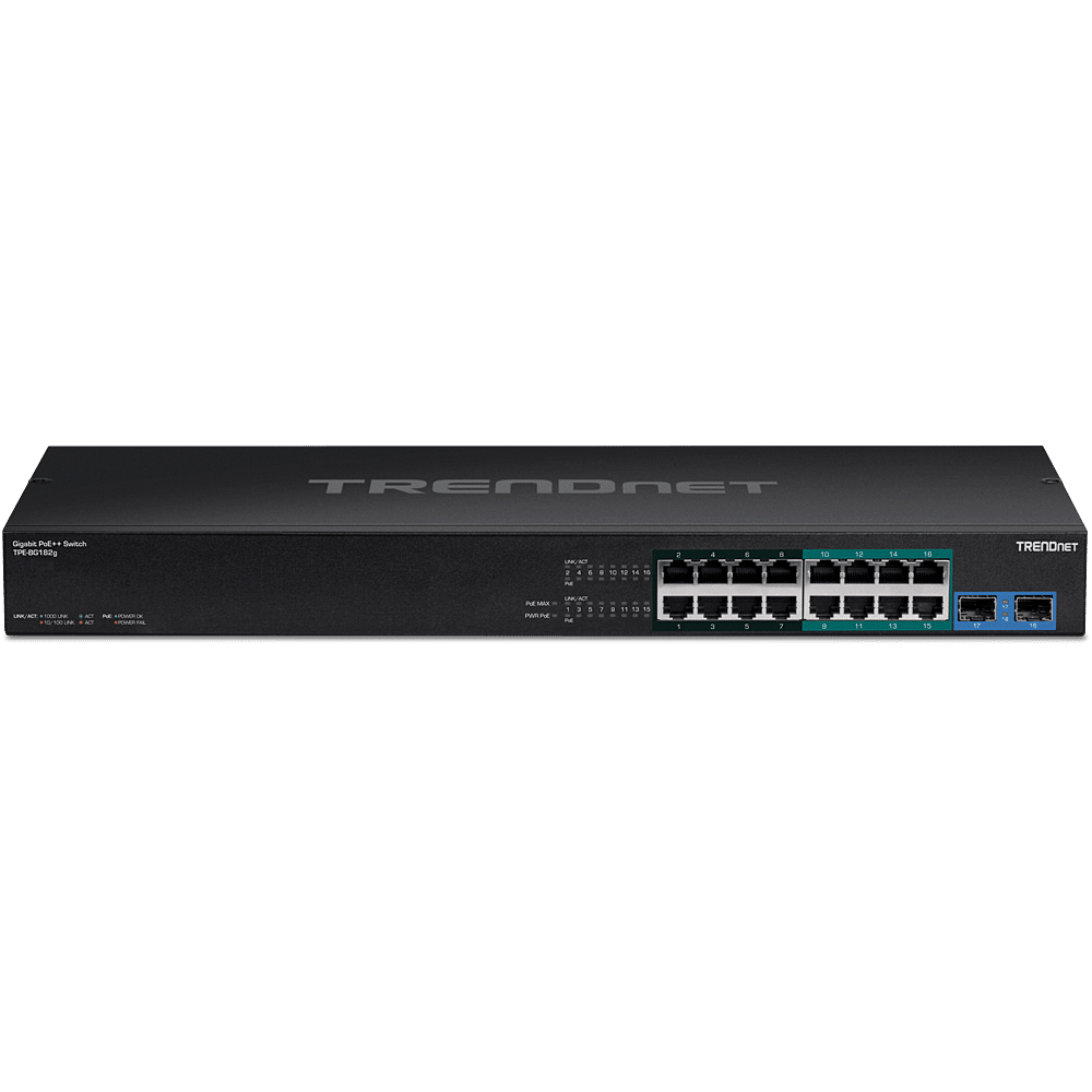 TRENDNet 18 Port Gigabit 4PPoE PoE++ Switch (TPE-BG182G)