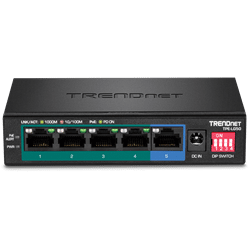 TRENDnet 5 Port Gigabit Long Range PoE+ Switch (TPE-LG50)