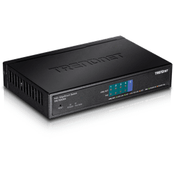 Conmutador TRENDnet Gigabit EdgeSmart PoE+ de 5 puertos (31 W) (TPE-TG50ES)
