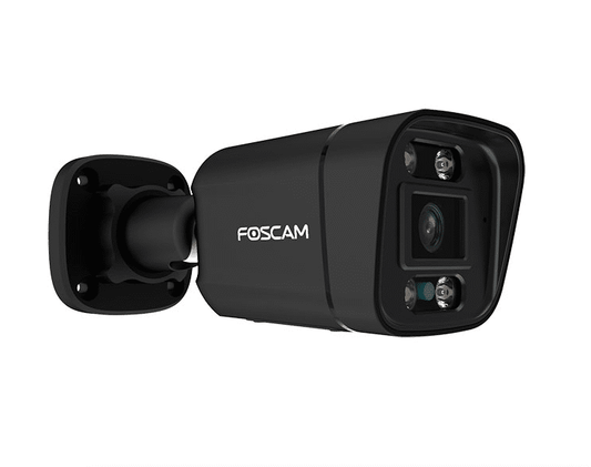 Caméra Bullet Foscam 4MP 2K PoE StarLight avec IA, LED IR, sirène, projecteur, noir (V4EC-BLACK)