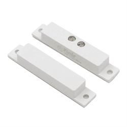 Flair Surface Mount Magnetic Door Sensor Contact 2" with Screw Terminals, White (VIP100)