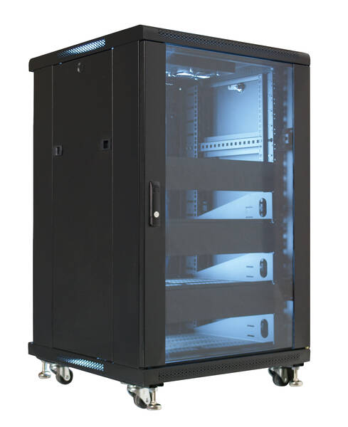 VMP 19" Equipment Rack Enclosure w/shelves and blanks - 18U (VMP-EREN-18)