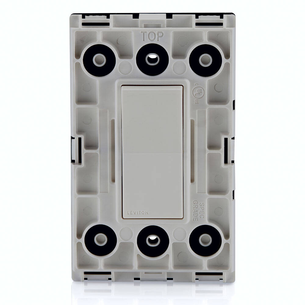 Interrupteur unipolaire résistant aux intempéries Leviton Decora, gris (W5601-2GY)