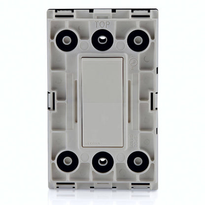 Interrupteur unipolaire résistant aux intempéries Leviton Decora, gris (W5601-2GY)
