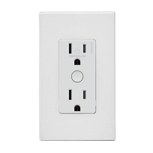 Leviton Decora Smart ZWave Receptacle, White (ZW15R-1BW)