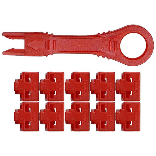 Conector de bloqueo RJ45 Azco con llave patentada (paquete de 10) (AZRJ45JLP-10)