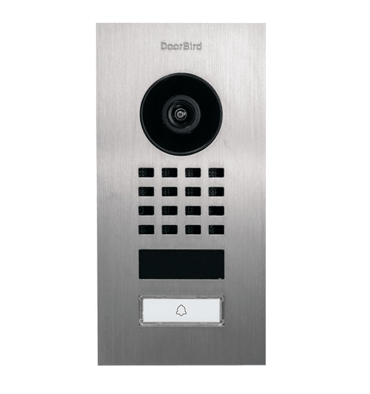 Estación de puerta con videoportero IP compacto Doorbird, empotrada, acero inoxidable V2A (D1101V-FL)