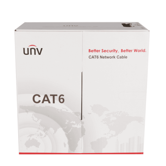 UNV Cat6 UTP Wire, 23/4 Pair, cUL CMR, 1000FT Box, Black (CAB-LC3100A-CMR-BK-IN)