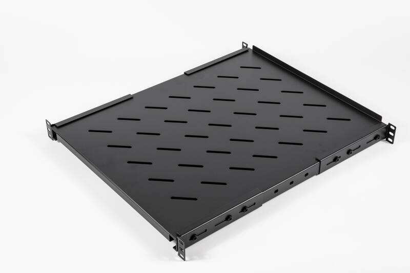 VMP 1U Vented Adjustable Four Post Rack Shelf -22"- 40" (VMP-ER-S1U4P-2240)