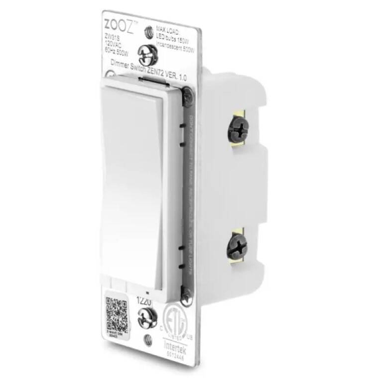 Zooz Zwave 800 Long Range In Wall Dimmer Switch (ZEN72 800LR)